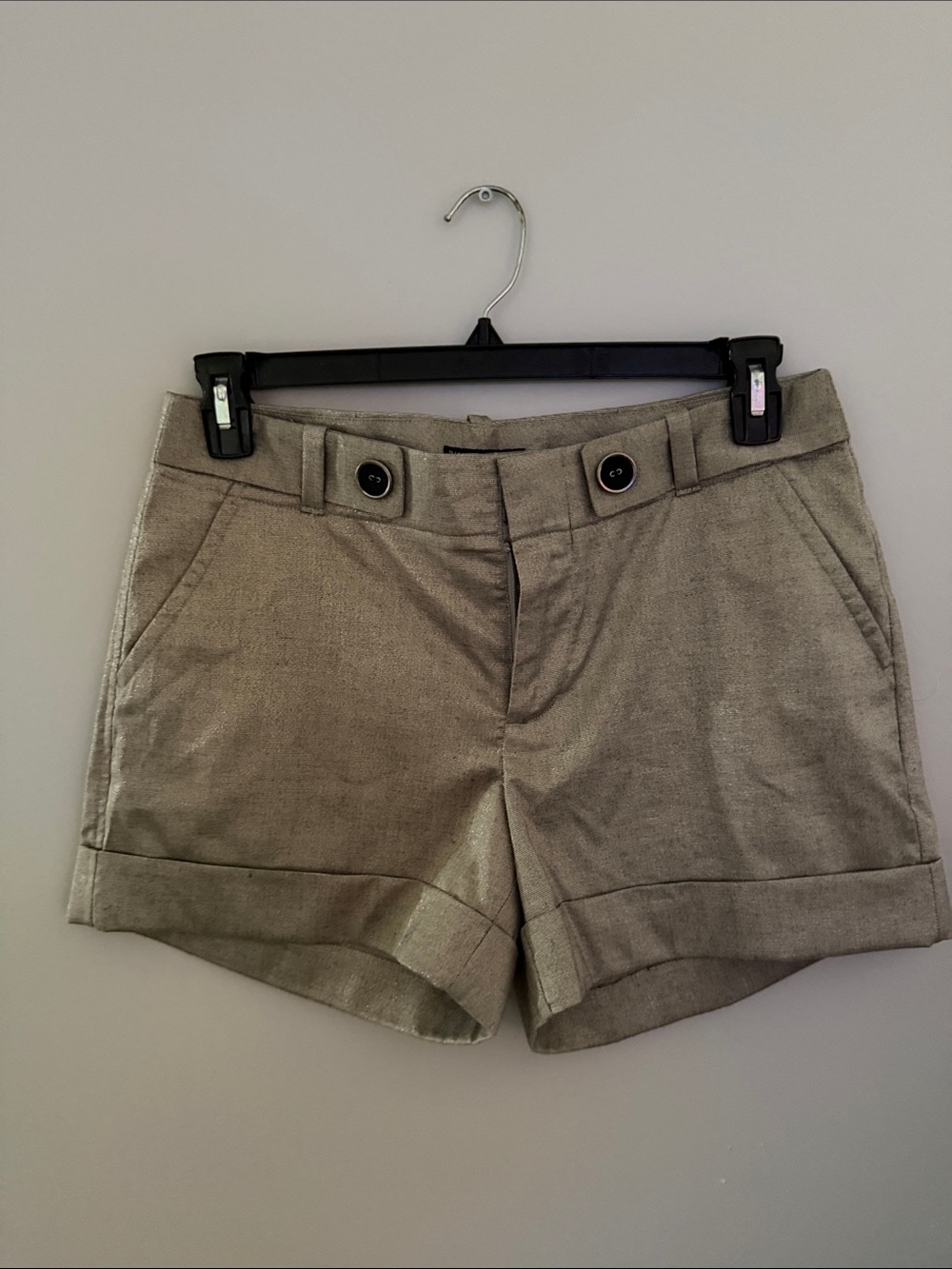 Banana Republic Cuffed Linen-Blend Shorts in Taupe